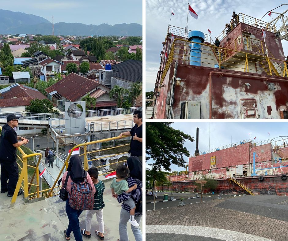 <p>Menelusuri PLTD Apung Aceh, saksi bisu tsunami Aceh 2004, kapal diesel yang terseret gelombang dahsyat. Temukan sejarah, retakan, dan ketahanan masyarakat Aceh dalam menghadapi bencana. Foto sokoguru.id/mhd abdul fatah/rizki laelani.</p>
