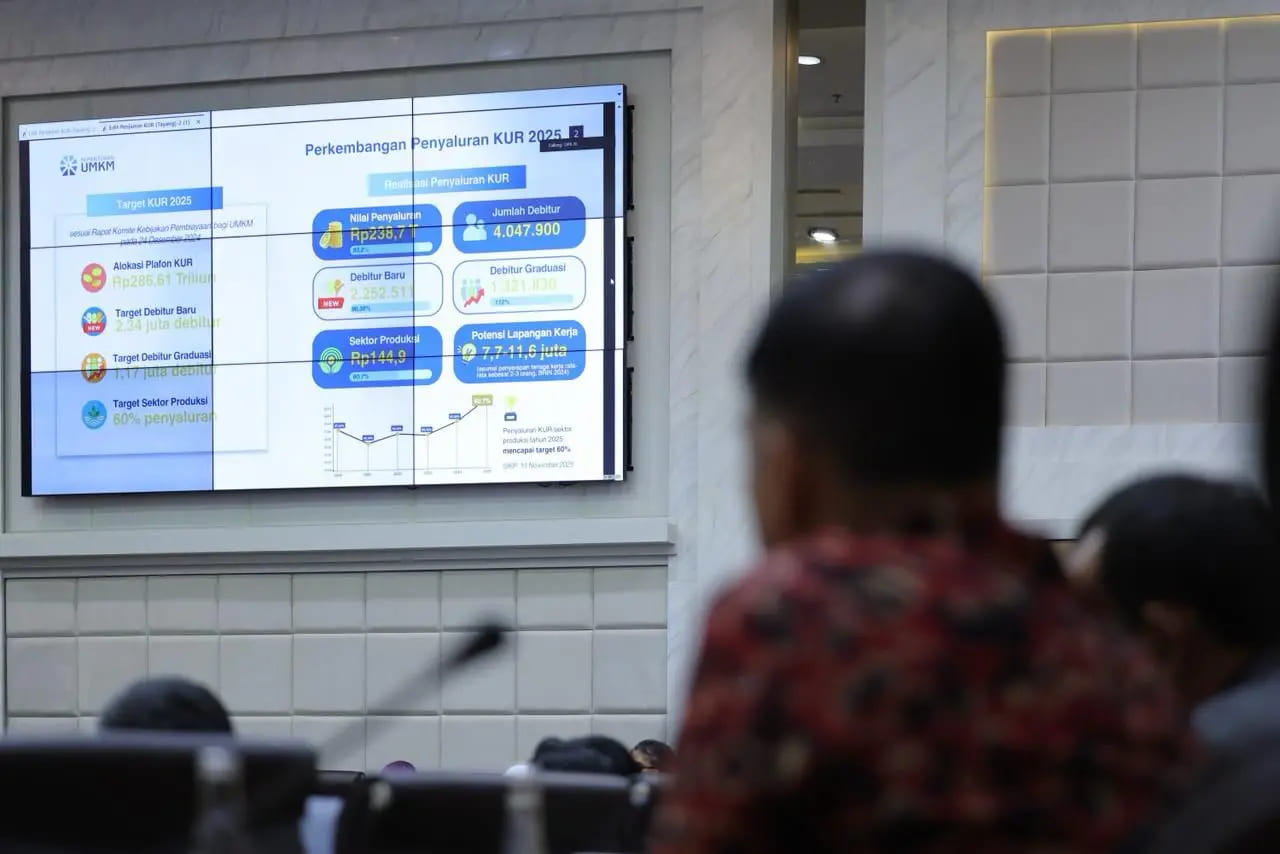 <p>Menteri UMKM Maman Abdurrahman menjelaskan pentingnya penguatan skema penyaluran dan penjaminan Kredit Usaha Rakyat (KUR, dalam Rapat Kerja dengan Komisi VII DPR RI di Jakarta, Senin, 17 November 2025. (Dok. Kementerian UMKM)</p>
