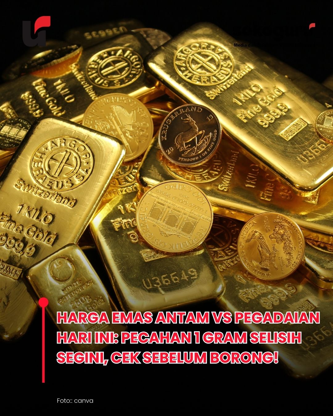 <p>Harga Emas Hari Ini - Update harga emas Antam tembus Rp2.755.000 per gram! Bandingkan dengan harga di Pegadaian yang ternyata lebih miring. Jangan sampai salah langkah investasi.</p>
