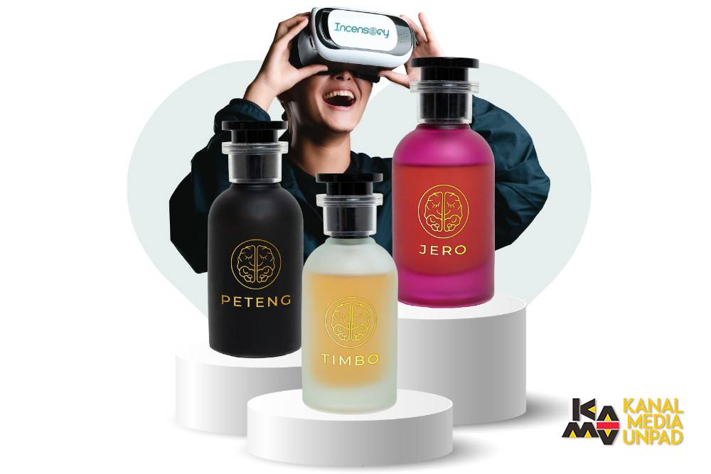 <p>Varian aroma terapi Incensory, Inovasi Terapi Multisensori Berbasis Kombinasi Parfum Kemenyan dan Virtual Reality Phone sebagai Upaya Menangani Fobia Spesifik (Dok. Media Kanal Unpad/Tim Incensory)</p>
