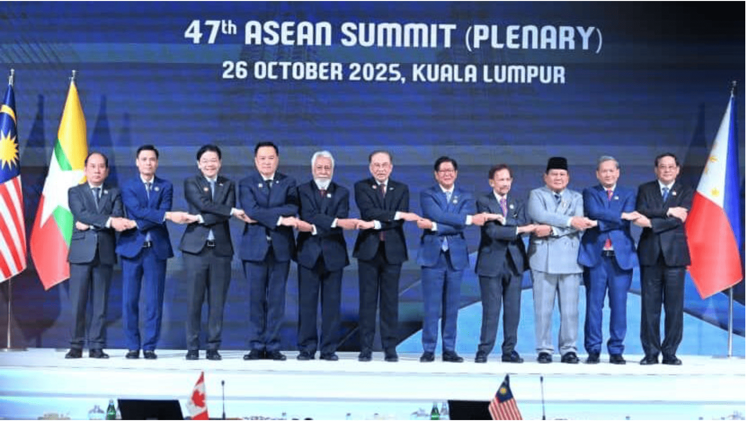 <p>Presiden Republik Indonesia Prabowo Subianto menghadiri sesi pleno Konferensi Tingkat Tinggi (KTT) ke-47 ASEAN di Kuala Lumpur Convention Centre (KLCC), Malaysia, Minggu, 26 Oktober 2025. (Dok. BPMI Setpres/Kris)</p>