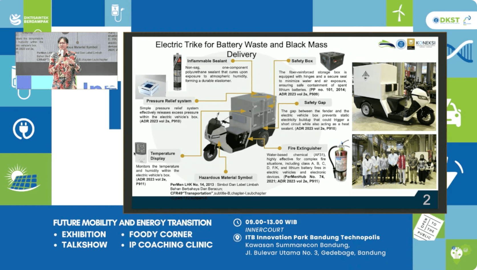 <p>Peneliti dari National Center for Sustainable Transportation Technology ITB,Dr.Eng. Bentang Arief Budiman, S.T., M.Eng., memaparkan materinya dalam sesi Talkshow Accelerating the Shift: Designing the Future of Electric Transport, di Innnnovibes edisi kedua, di Bandung, Kamis, 23 Oktober 2025.  (Dok. Sokoguru/tangkapan layar YouTube)</p>