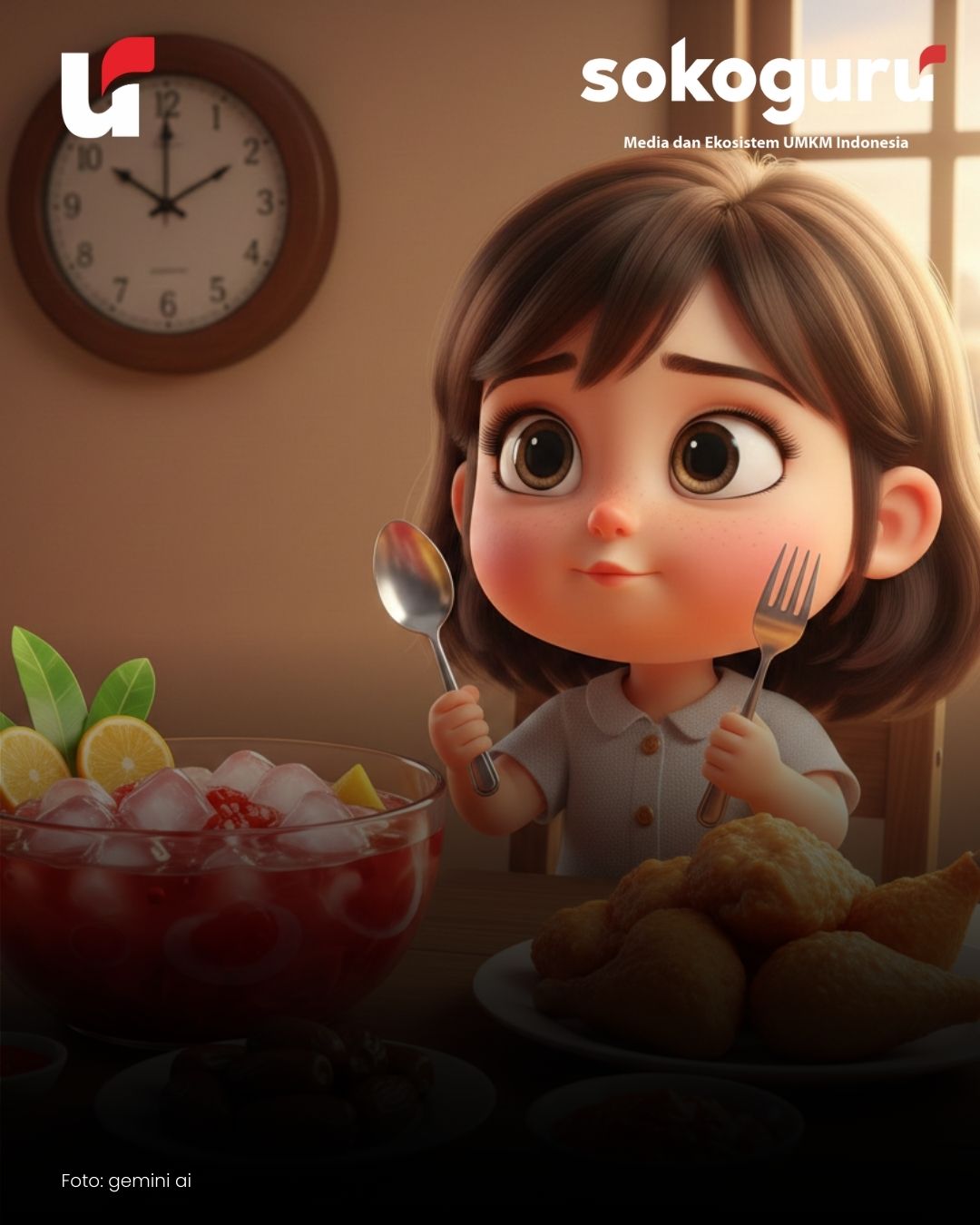 Bocor! Cara Bikin Karikatur AI War Takjil Pakai Gemini, Pakai 4 Prompt Ini Langsung Jadi