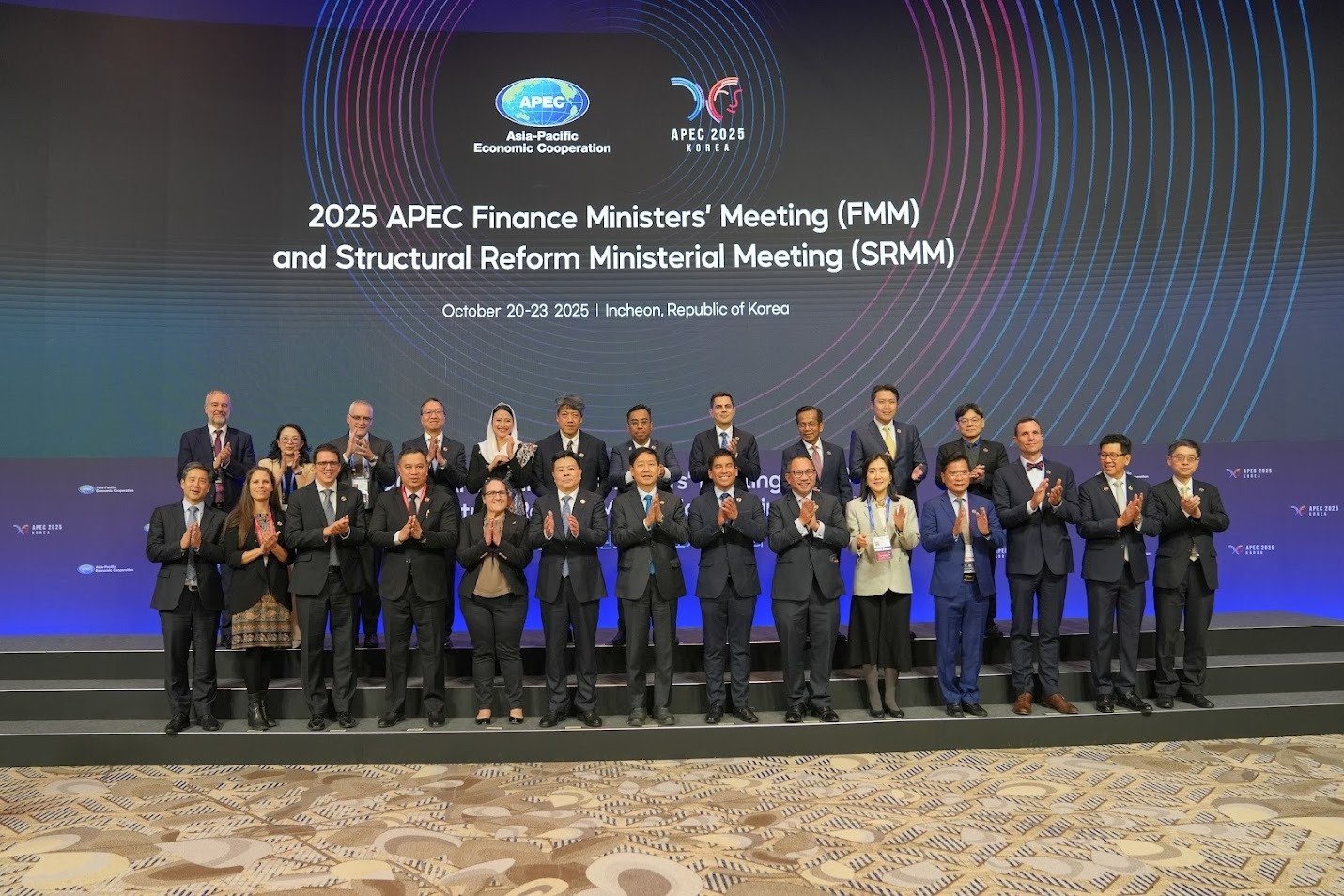 <p>Wakil Menteri Perdagangan RI Dyah Roro Esti Widya Putri mewakili Menteri Koordinator Bidang Perekonomian memimpin Delegasi Indonesia pada Pertemuan Tingkat Menteri Reformasi Struktural Asia-Pacific Economic Cooperation (APEC) Structural Reform Ministerial Meeting (SRMM) ke-4, di Incheon, Korea Selatan pada 22–23 Oktober 2025. (Dok. Kemendag)</p>
