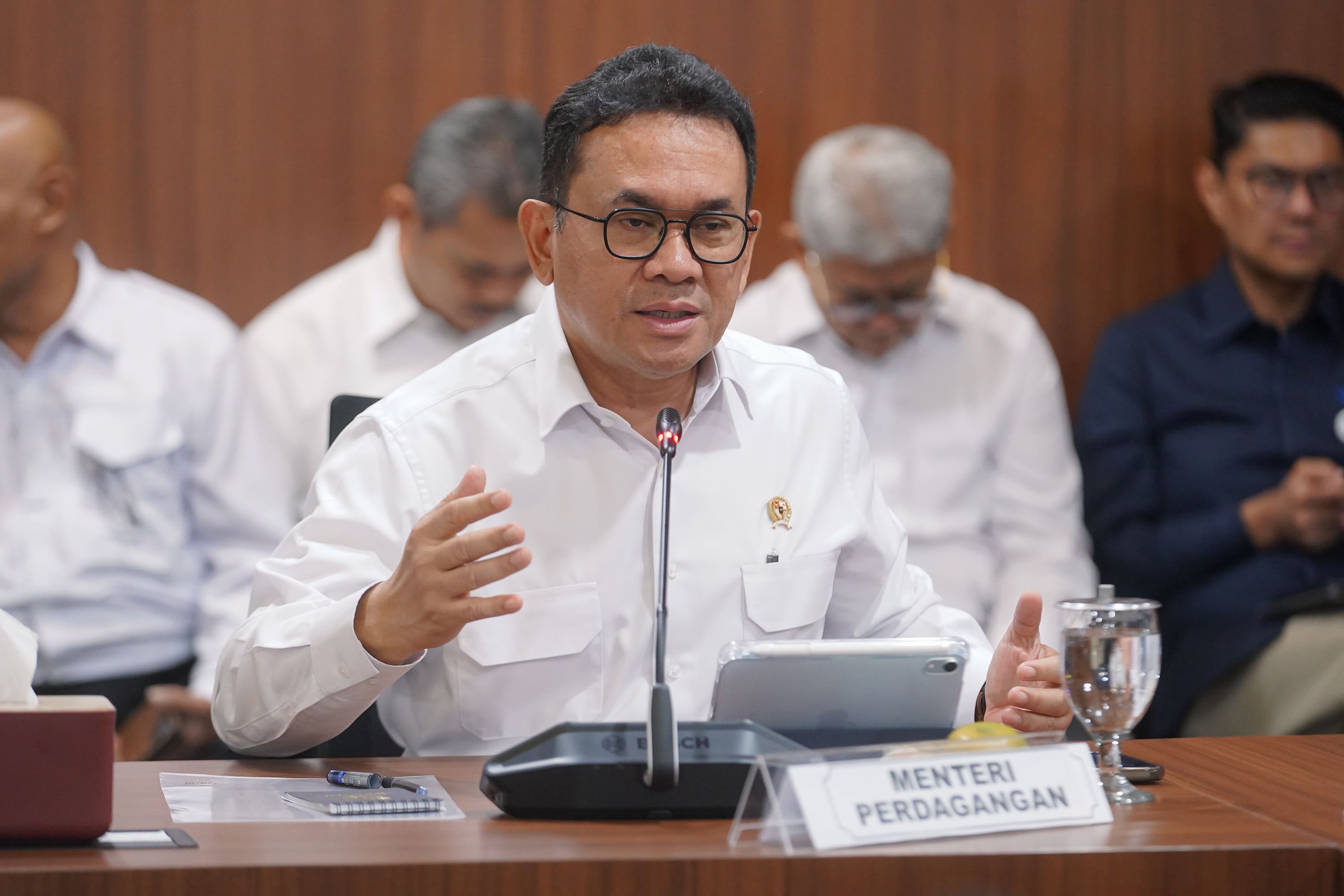 <p>Menteri Perdagangan Budi Santoso menyampaikan, Rabu, 3 September 2025, neraca perdagangan Indonesia selama Januari—Juli 2025 menunjukkan kinerja menggembirakan dengan surplus kumulatif mencapai USD23,65 miliar. (Dok. Kemendag)</p>
