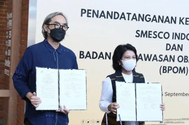 Bukti kerja sama antara SMESCO dan BPOM.