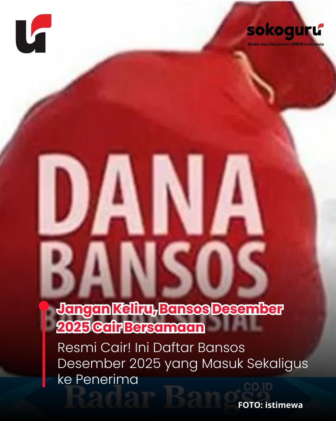 <p>Daftar lengkap bansos Desember 2025 cair serentak, dari PKH hingga PIP, disalurkan digital dan tepat sasaran, berbeda dengan skema bantuan bencana.</p>
