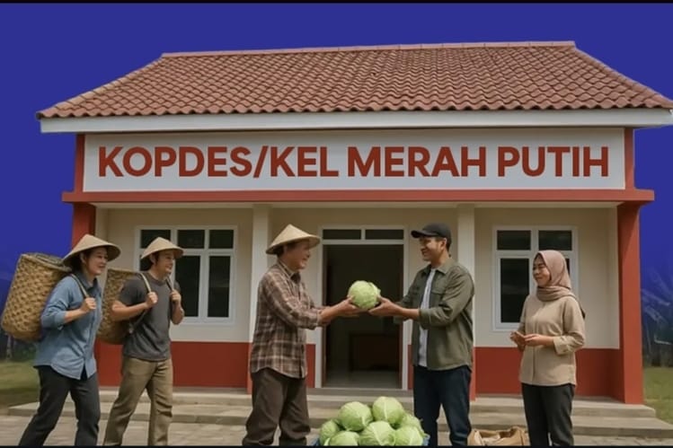 <p>Ilustrasi petani lokal menyerahkan hasil panen ke Koperasi Desa Merah Putih, simbol kebangkitan ekonomi rakyat dan kemandirian desa yang digagas pemerintahan Prabowo. Foto: Instagram.com/kemenkop</p>
