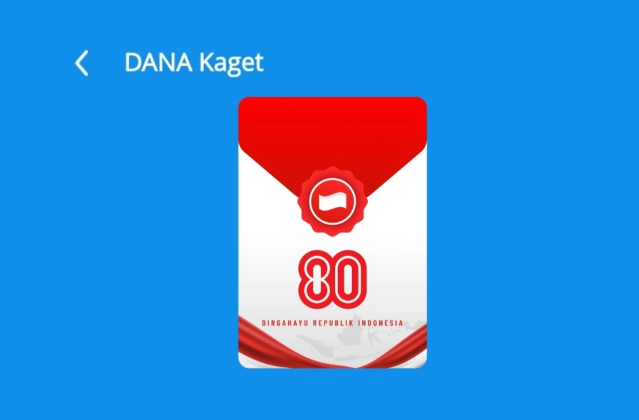 <p>Ilustrasi smartphone tampilan DANA kaget dengan nuansa perayaan HUT RI.</p>
