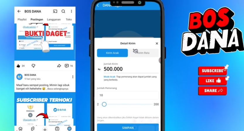 <p>Ingin saldo gratis DANA? Gunakan fitur resmi seperti promo, kuis, A+ Rewards, Deals, dan Dana Poin. Praktis, aman, dan cocok sebagai dana cadangan saat bencana. Foto SS YuoTube BOS DANA.</p>
