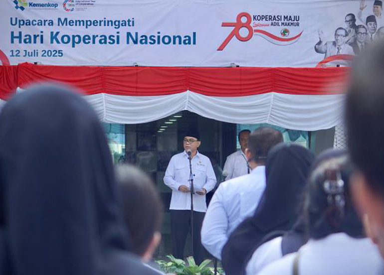 <p>Menkop Budi Arie Setiadi memperingati Hari Koperasi Nasional (Harkopnas) ke-78 yang digelar di Jakarta, baru-baru ini. (Dok.Kemenkop)</p>
