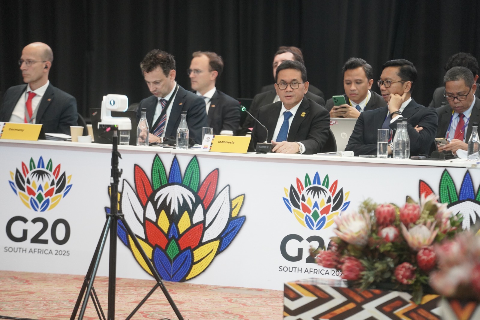 <p>Mendag Busan dalam sesi kedua G20 Trade and Investment Ministerial Meeting (TIMM) pada Jumat, 10 Oktober 2025 waktu setempat di Gqberha, Afrika Selatan. Sesi ini membahas tema Trade and Investment Framework to Address Industrialisation and Sustainable Development. (Dok. Kemendag)</p>
