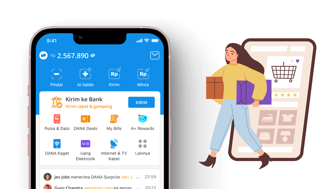 <p>Ilustrasi aplikasi DANA. Simak cara hubungkan akun DANA ke marketplace agar lebih praktis. (sumber: dana)</p>

