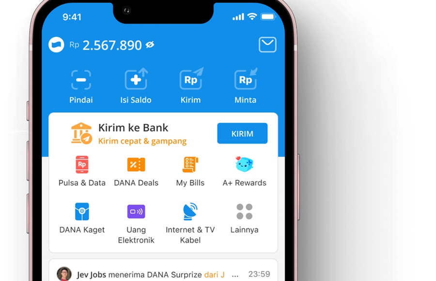 <p>Tampilan aplikasi DANA di ponsel. Berikut informasi cara klaim saldo DANA Kaget hari ini, siapa cepat dia dapat uang tunai Rp238 ribu. (Foto: Dana.id).</p>
