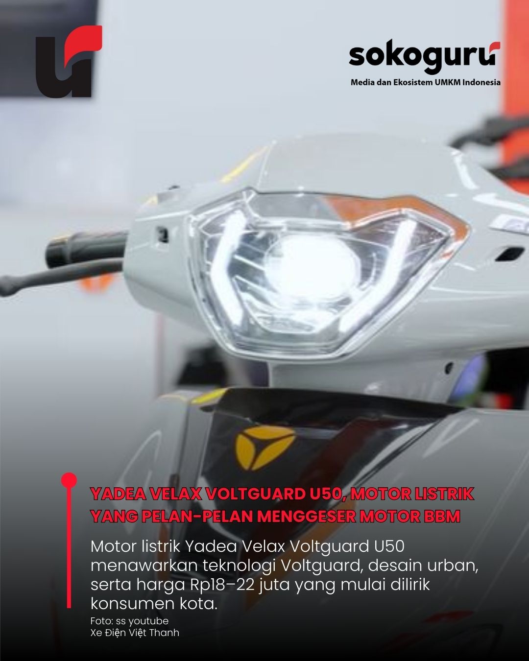 <p>SPESIFIKASI YADEA VELAX U50 - Dengan harga terjangkau dan spesifikasi fungsional, Yadea Velax Voltguard U50 menjadi alternatif realistis bagi pengendara harian.</p>
