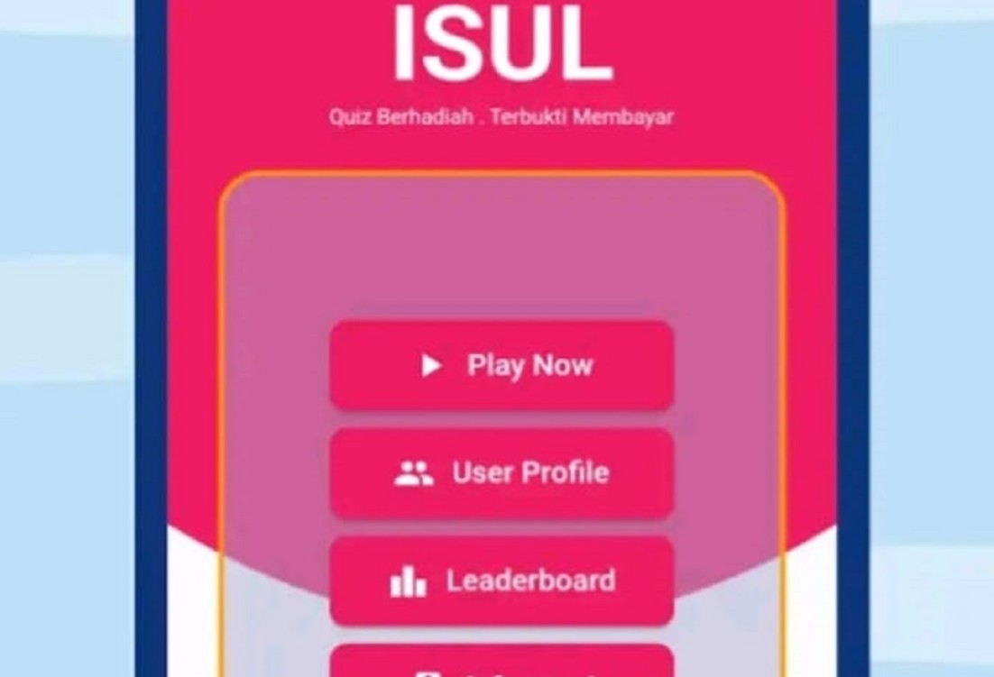 <p>ISUL, aplikasi penghasil saldo DANA gratis dengan tugas ringan seperti kuis dan survei. Cair cepat, gratis diunduh via Play Store.</p>
