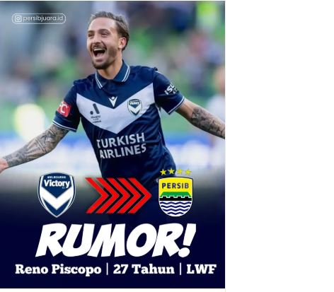 <p>Persib Bandung kembali dikaitkan dengan Reno Piscopo. Rumor transfer winger Australia ini bikin Bobotoh heboh. Cek peluang, nilai pasar, dan skema perekrutannya.</p>
