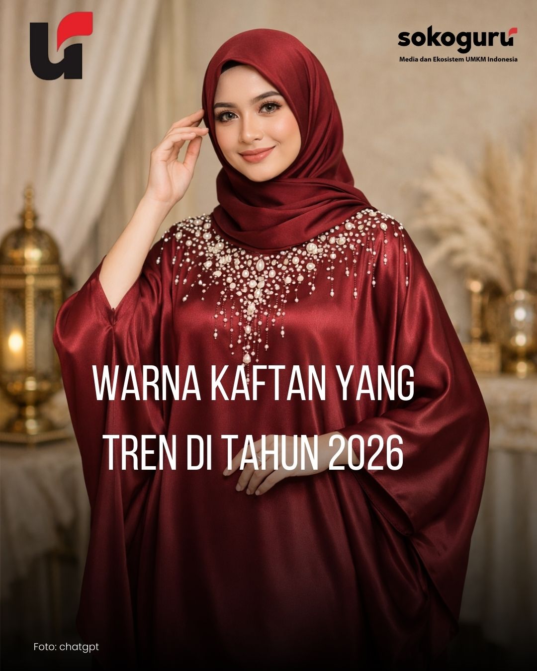 Kaftan Mutiara Mewah Lebaran 2026 Cuma Rp130 Ribuan, Bahan Silky Sateen Jadi Rebutan Ibu-ibu