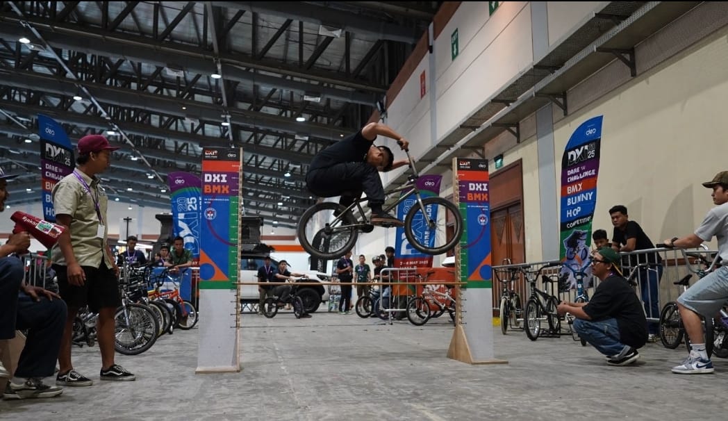 <p>BMX National Bunny Hop Competition yang mempertontonkan adu skill dan adrenalin para atlet sepeda. (Dok.Dyandra Event Solutions)</p>
