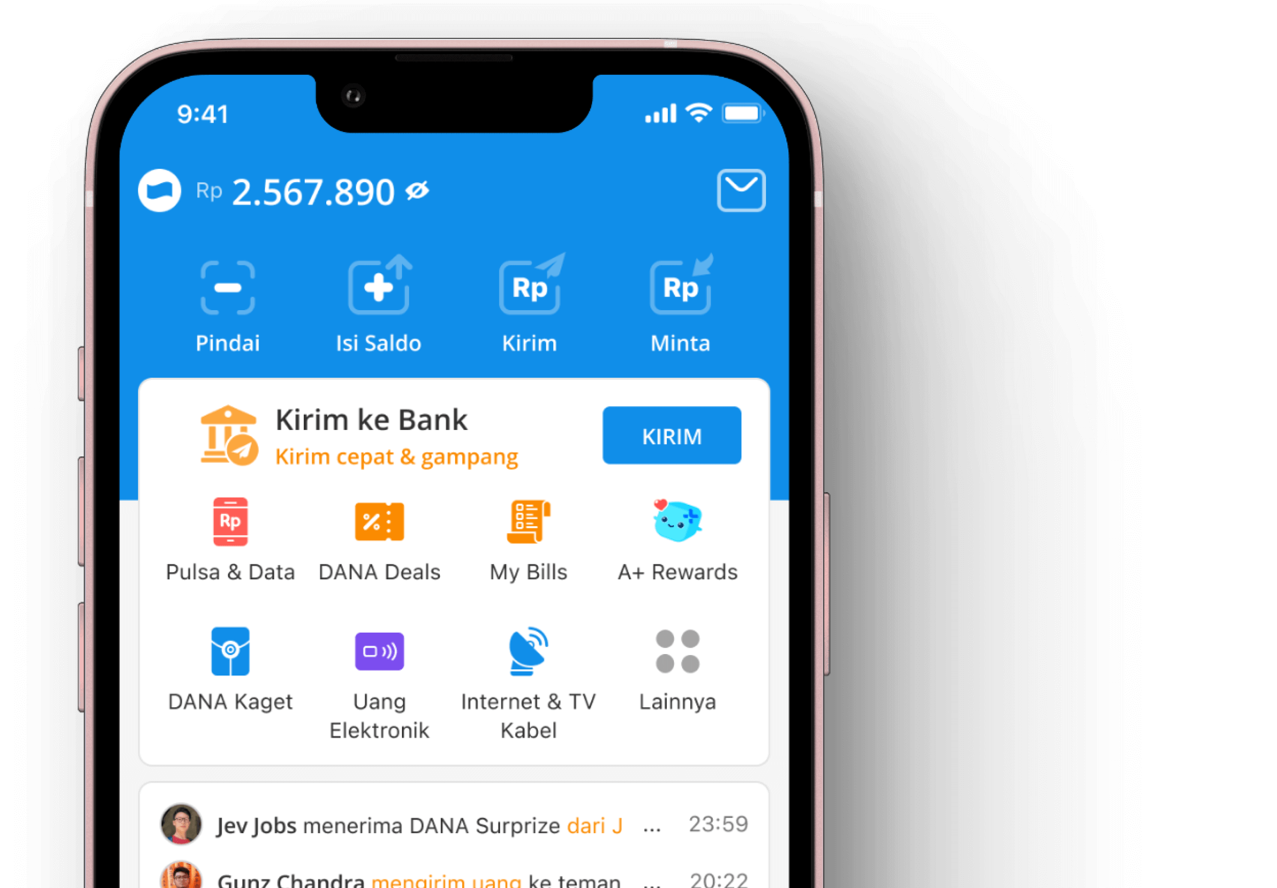 <p>Ilustrasi apliksi dompet digital DANA. Ini cara dapat saldo DANA gratis yang bisa kamu coba. (Foto: DANA.id).</p>
