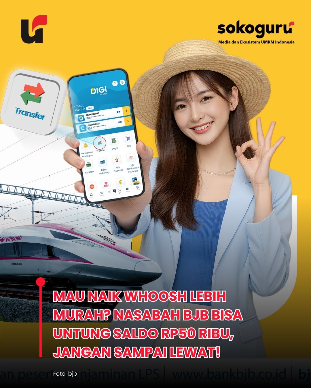 Dompet Aman! Cara Dapat Cashback Whoosh Rp50 Ribu dari DIGI bank bjb, Cek Syaratnya Ini!