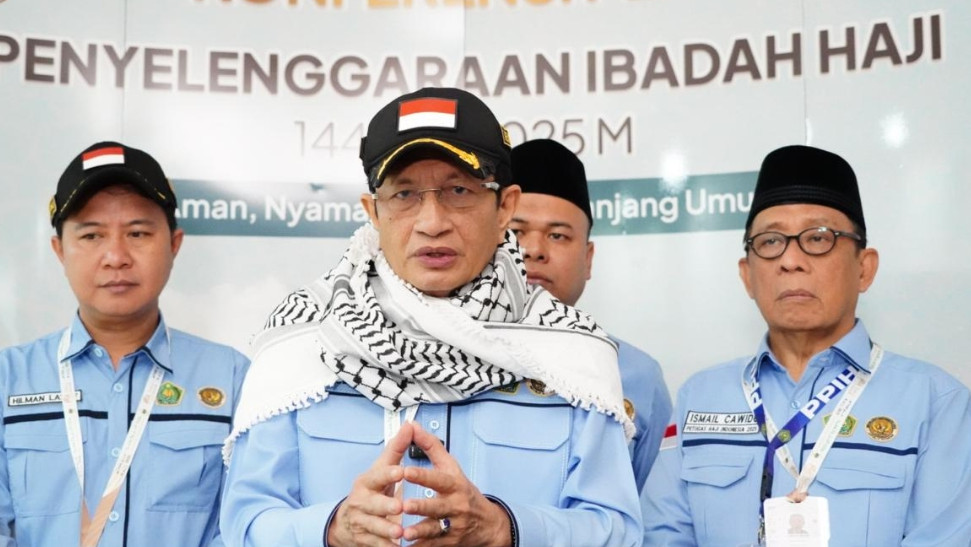<p>Menteri Agama Nasaruddin Umar. (tengah). (Dok.Kemenag)</p>
