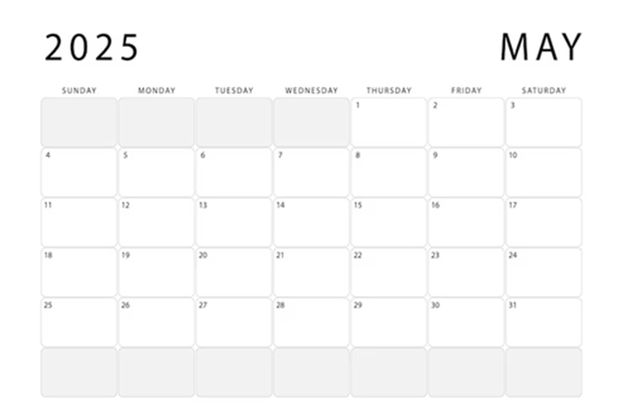 <p>Ilustrasi kalender Mei 2025. Daftar tanggal merah libur nasional dan cuti bersama, ada dua kali long weekend. (Foto/Freepik).</p>
