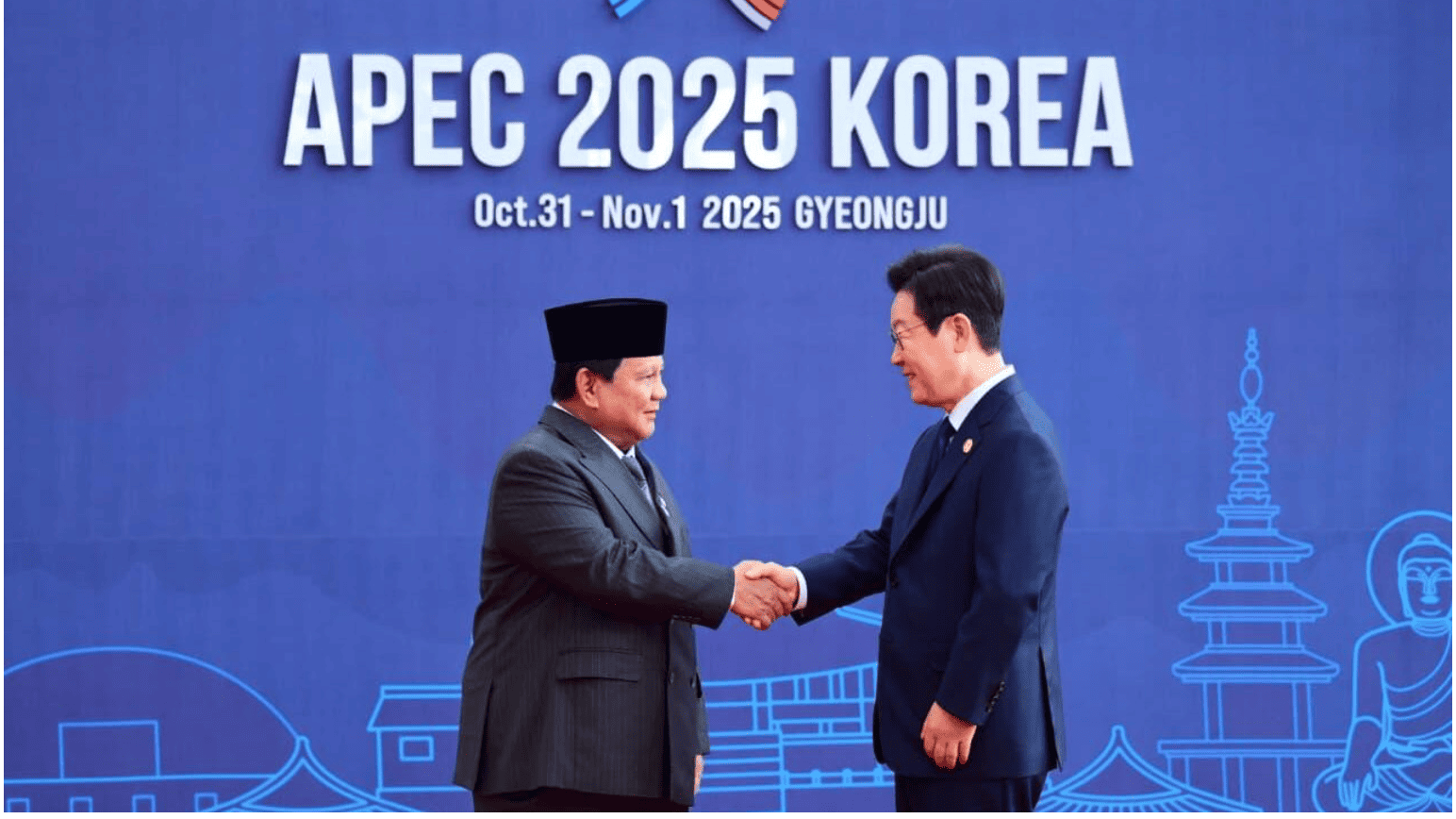 <p>Presiden Republik Indonesia, Prabowo Subianto menghadiri Konferensi Tingkat Tinggi (KTT) Kerja Sama Ekonomi Asia Pasifik (APEC) 2025 di Hwabaek International Convention Centre (HICO), Gyeongju, Republik Korea, pada Jumat, 31 Oktober 2025. (Dok.BPMI Setpres/Muchlis Jr)</p>