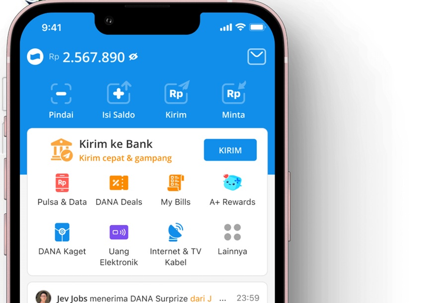 <p>Ilustrasi aplikasi DANA. Berikut ini cara dan syarat membuat giveaway saldo gratis via fitur DANA Kaget, ketahui manfaatnya. (Foto: Dana.id).</p>
