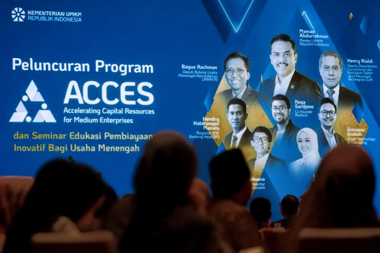 <p>Kementerian UMKM meluncurkan program Accelerating Capital Resources for Medium Enterprises (Acces), sebuah inisiatif strategis yang dirancang untuk memberikan kemudahan dan memperluas akses pembiayaan bagi pengusaha menengah di Indonesia, di Jakarta, Kamis, 23 Oktober 2025. (Dok. Kementerian UMKM)</p>
