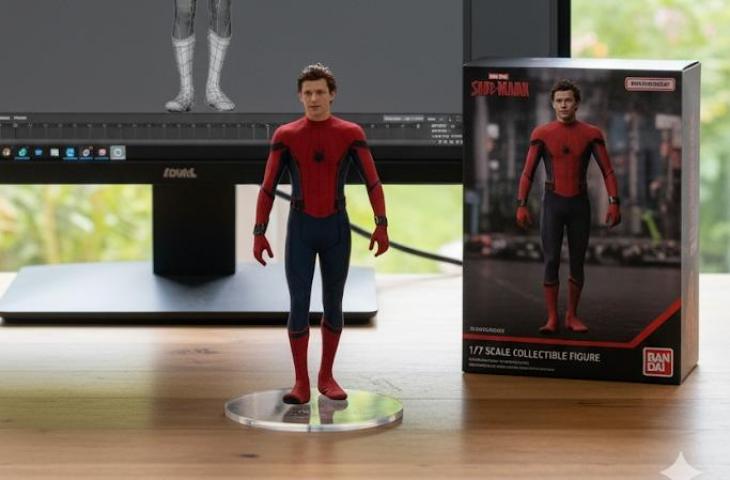 <p>Ilustrasi Action Figure SpiderMan menggunakan Ai</p>

