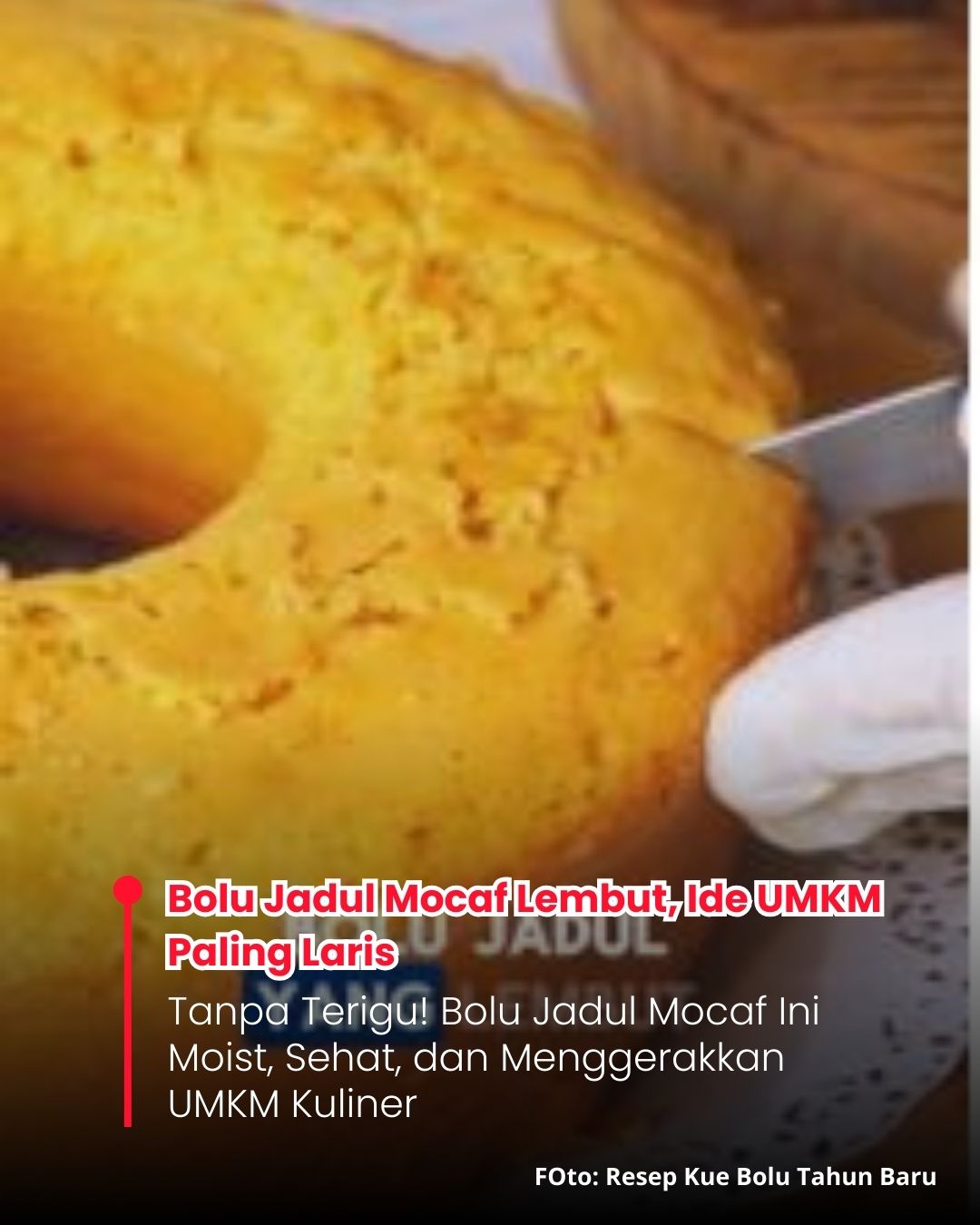 <p>Ide usaha UMKM bolu jadul gluten free berbahan singkong lokal, teksturnya moist, rasanya ringan, bernilai ekonomi, dan relevan.</p>
