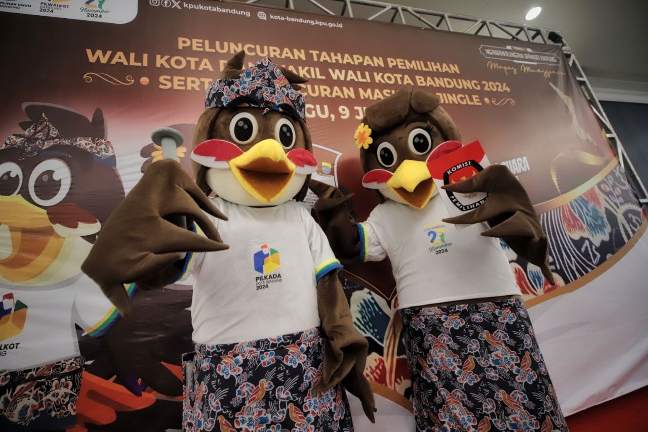 Peluncuran Tahapan Pilwalkot Bandung 2024, KPU Hadirkan Maskot ‘Baraya’