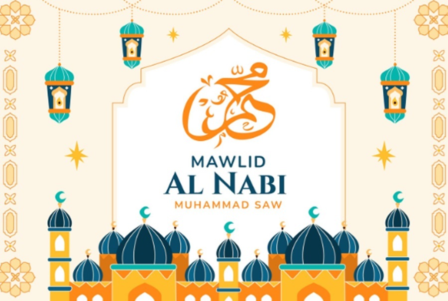 <p>Ilustrasi poster ucapan Maulid Nabi. Simak jadwal libur panjang bulan September 2025, dan amalan sunnah di bulan Rabiul Awal 1447 H. (Foto: Freepik).</p>
