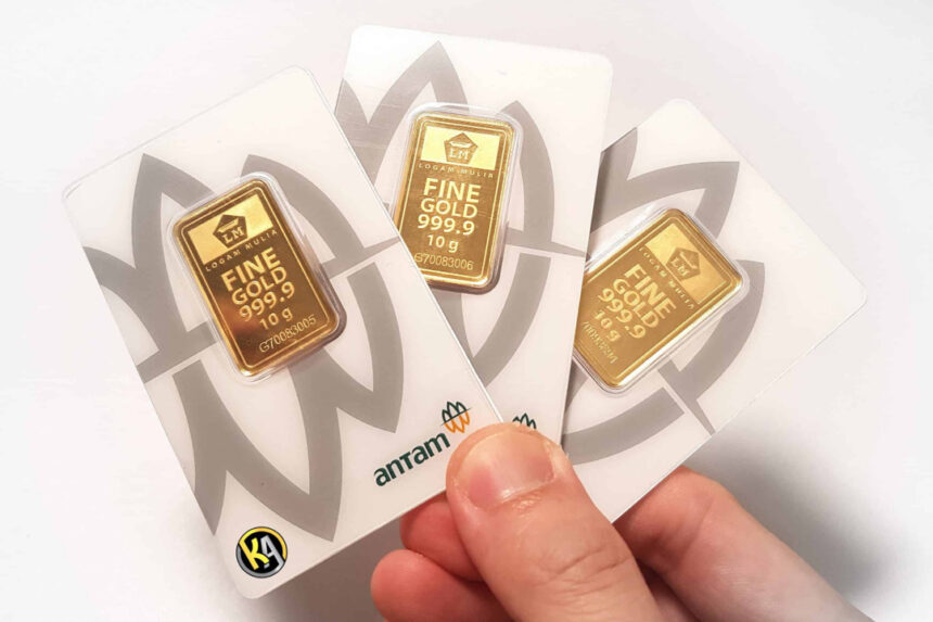 <p>Ilustrasi harga emas antam (antm). Update harga emas antam hari ini, simak ini harga jual, harga buyback emas antam hari ini 1 gram sampai 10 gram untuk emas antm batangan 24 karat berikut prediksi harga emas per 8 November 2025. Foto: Garuda TV</p>
