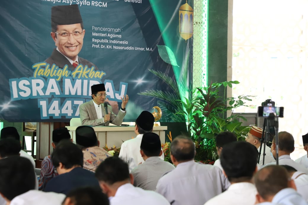 Hadiri Peringatan Isra’ Mi’raj di RSCM, Menag Nasaruddin Tekankan Masjid sebagai Jalan Perubahan Umat