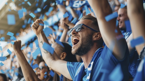 <p>foto: Ilustrasi tentang euforia dukungan Bobotoh. Kang Dedi pun mengucapkan selamat atas kemenangan Persib Bandung. Beliau tampak senang. Foto: Freepik.com</p>
