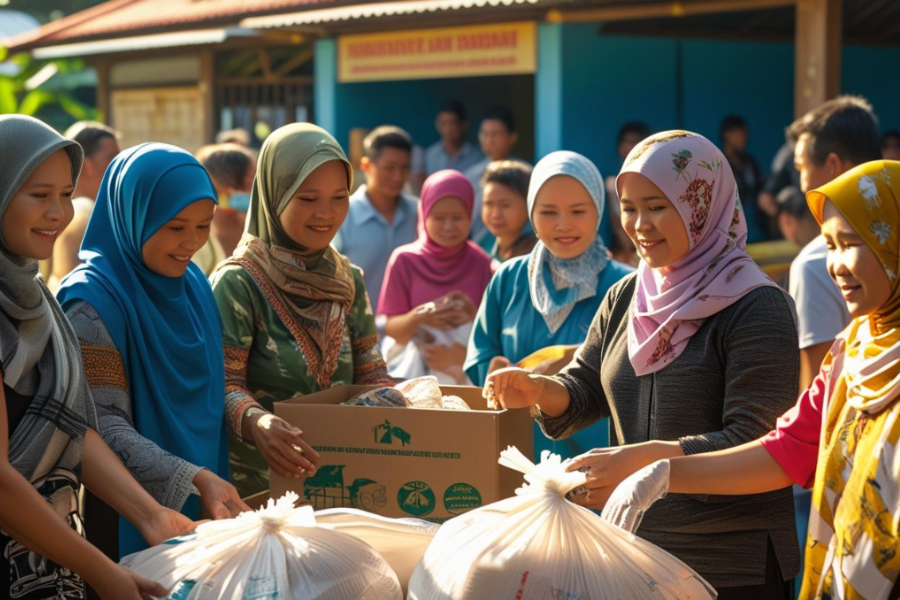 <p>Warga penerima manfaat mengecek bansos PKH dan BPNT Juni 2025 secara online lewat aplikasi</p>
