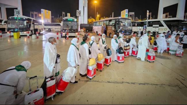 <p>Ilustrasi jemaah haji Indonesia baru mendarat di Bandara Indonesia King Abdul Aziz, Jeddah, Arab Saudi. (Dok.Kemenag) </p>
