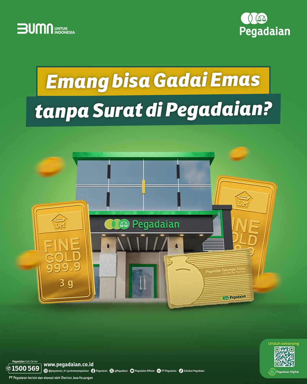 <p>Ilustrasi gadai emas di pegadaian. Ingin menggadai emas di pegadaian? Ada dua pilihannya, berikut penjelasannya! Foto: Instagram @pegadaian_id</p>
