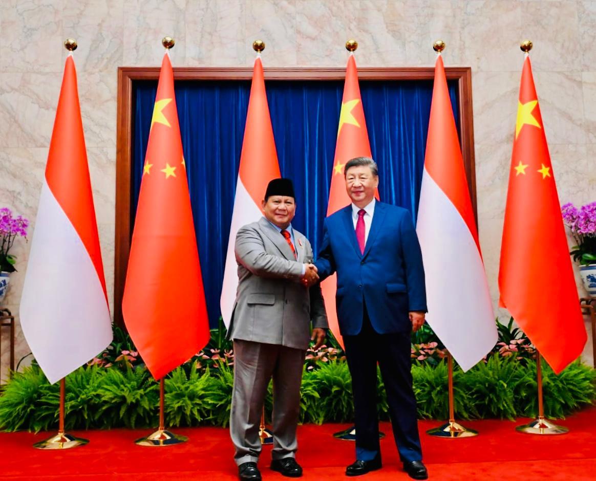 <p>Presiden RI Prabowo Subianto melakukan pertemuan bilateral dengan Presiden Republik Rakyat Tiongkok (RRT) Xi Jinping di Great Hall of the People, Beijing, Rabu, 3 September 2025. (Dok. BPMI Setpres)</p>
