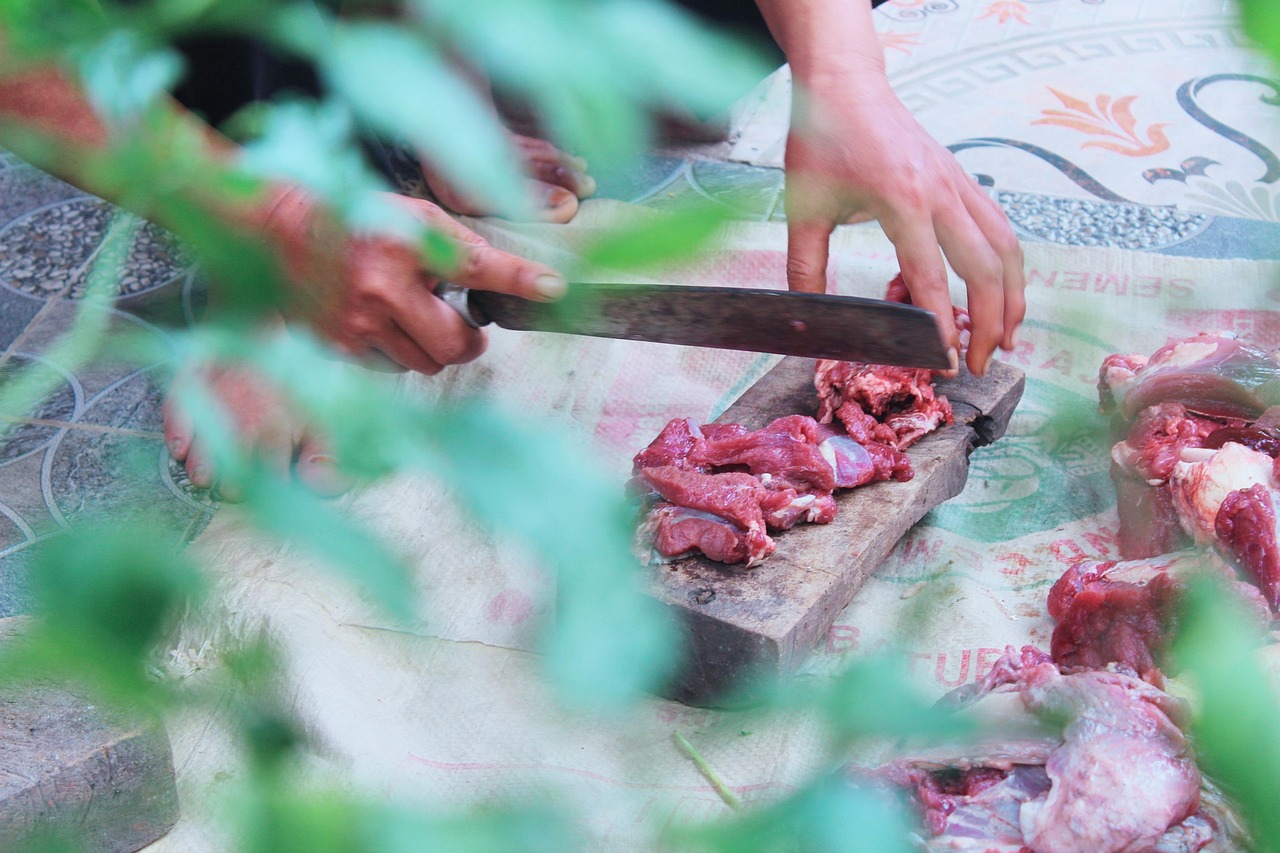 <p>Ilustrasi memotong daging kurban. Simak cara menyimpan daging kurban 2025 yang benar agar tidak cepat busuk. Foto: Pixabay/senjakelabu29</p>
