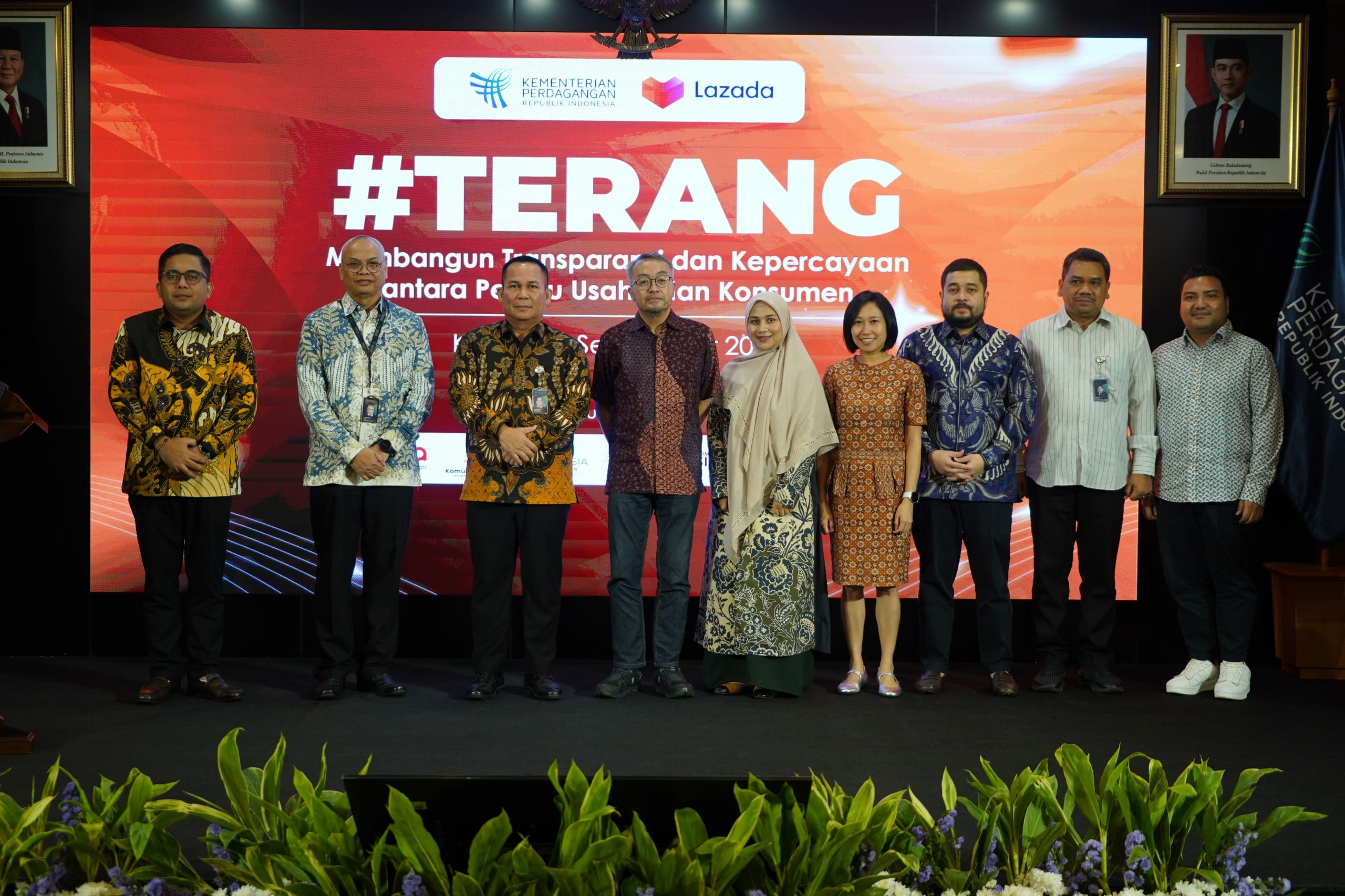 <p>Direktorat Jenderal Perlindungan Konsumen dan Tertib Niaga (Ditjen PKTN) Kemendag bersama Lazada Indonesia dan PT Bangun Strategi Indonesia  berkolaborasi mengadakan  kegiatan TERANG di di Auditorium Kemendag, Jakarta, Kamis, 11 September 2025. (Dok. Kemendag)</p>
