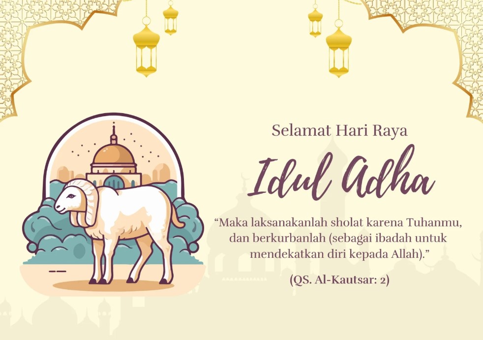 <p>Ilustrasi ucapan Idul Adha Bahasa Arab. Hari Raya Idul Adha telah tiba. Saatnya beri ucapan Idul Adha Bahasa Arab yang bermakna dan teriring doa baik. Foto: Canva</p>
