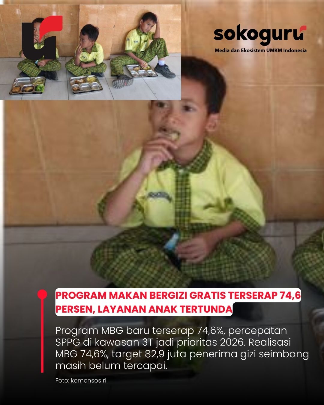 Realisasi Anggaran MBG 74,6 Persen, 32 Juta Penerima Masih Belum Terlayani