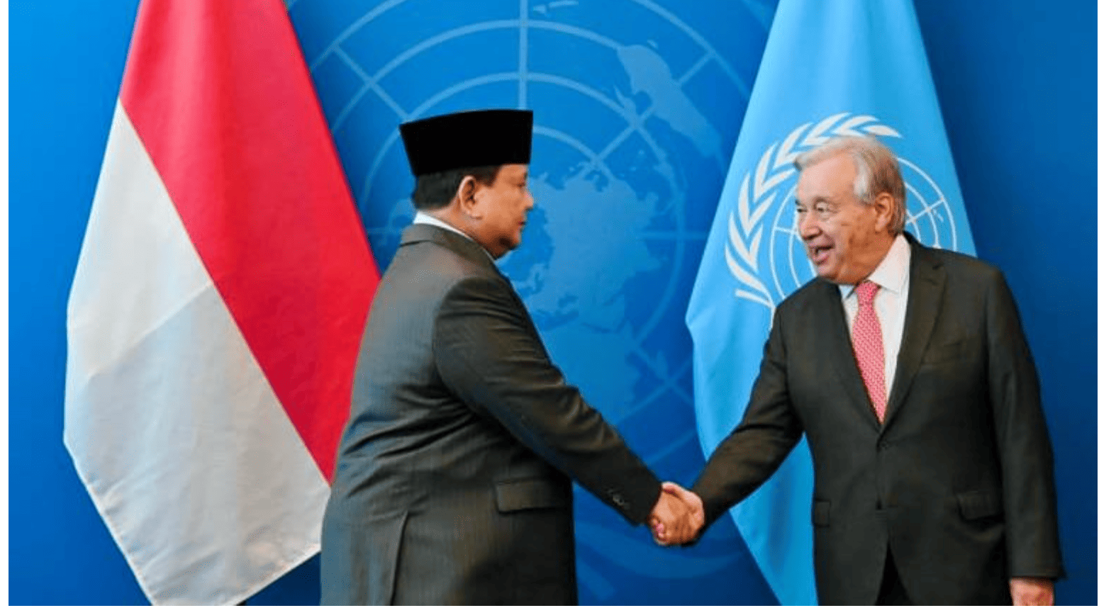 <p>Presiden Republik Indonesia, Prabowo Subianto melakukan pertemuan bilateral dengan Sekretaris Jenderal Perserikatan Bangsa-Bangsa (PBB), António Guterres, di lantai 27 Gedung Sekretariat PBB, New York, Amerika Serikat, Senin, 22 September 2025. (Dok. BPMI Setpres/Laliy Rachev)</p>
