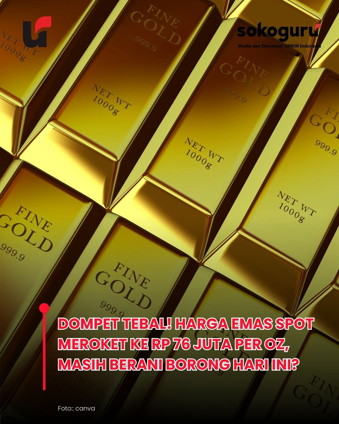 <p>abel Kurs Emas - Intip rincian harga emas spot terkini: 1 gram kini Rp 2,4 jutaan. Apakah ini saat tepat jual atau beli? Simak daftar harga lengkap per Oz hingga Kilogram di sini!</p>
