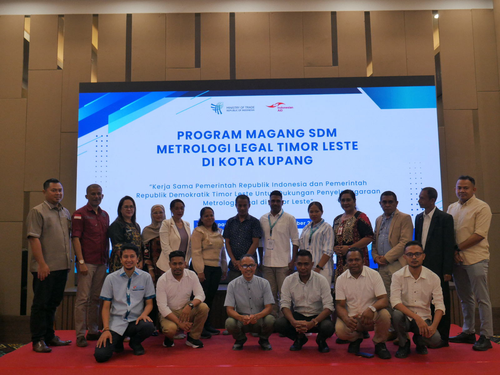 <p>Sebanyak 10 orang dari Timor Leste mengikuti Program Magang sumber daya manusia (SDM) Metrologi Legal Timor Leste di Kota Kupang, Nusa Tenggara Timur (NTT), Kamis, 25 September 2025. Program magang berlangsung hingga 4 Oktober 2025. (Dok. Kemendag)</p>

<p> </p>
