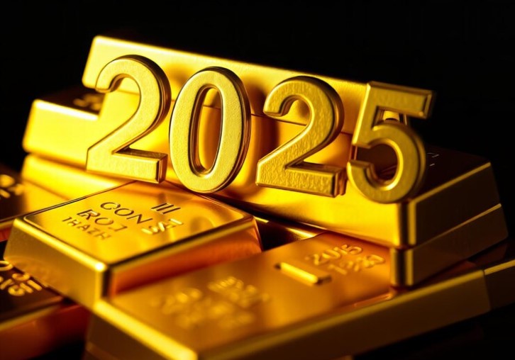 <p>Ilustrasi tumpukan emas batangan dengan angka 2025 yang berkilau, benarkah harga emas bakal sentuh Rp2 juta/gram di Juni 2025? Simak analisis lengkapnya dan peluang investasi emas tahun ini. Foto: freepik.com</p>

