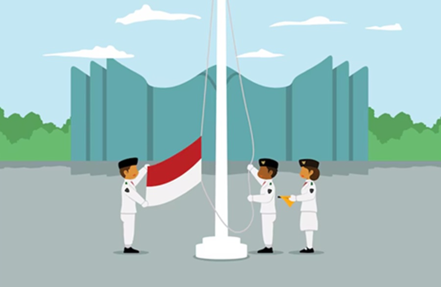 <p>Ilustrasi upacara bendera. Tanggal 1 Juni 2025 peringatan Hari Lahir Pancasila, setiap satuan pendidikan formal wajib melaksanakan upacara bendera. (Foto: Freepik).</p>
